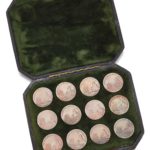 A SET OF TWELVE GEORGIAN SILVER FIELD BUTTONS